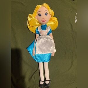 Blue and Yellow Plush Alice and wonderland Doll Disney